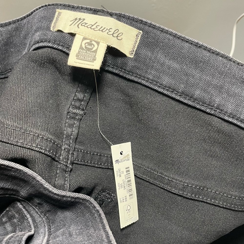 Madewell size 32 skinny black jeans high rise